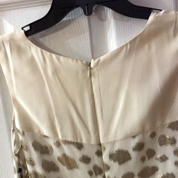 New, Gold and off white dress, size 2, Calvin Klein. - Picture 3 of 4